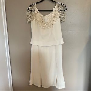 Off white midi dress